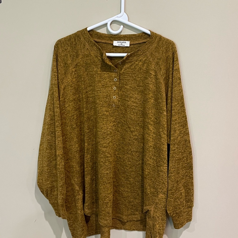 Mustard Henley Long Sleeve tunic.